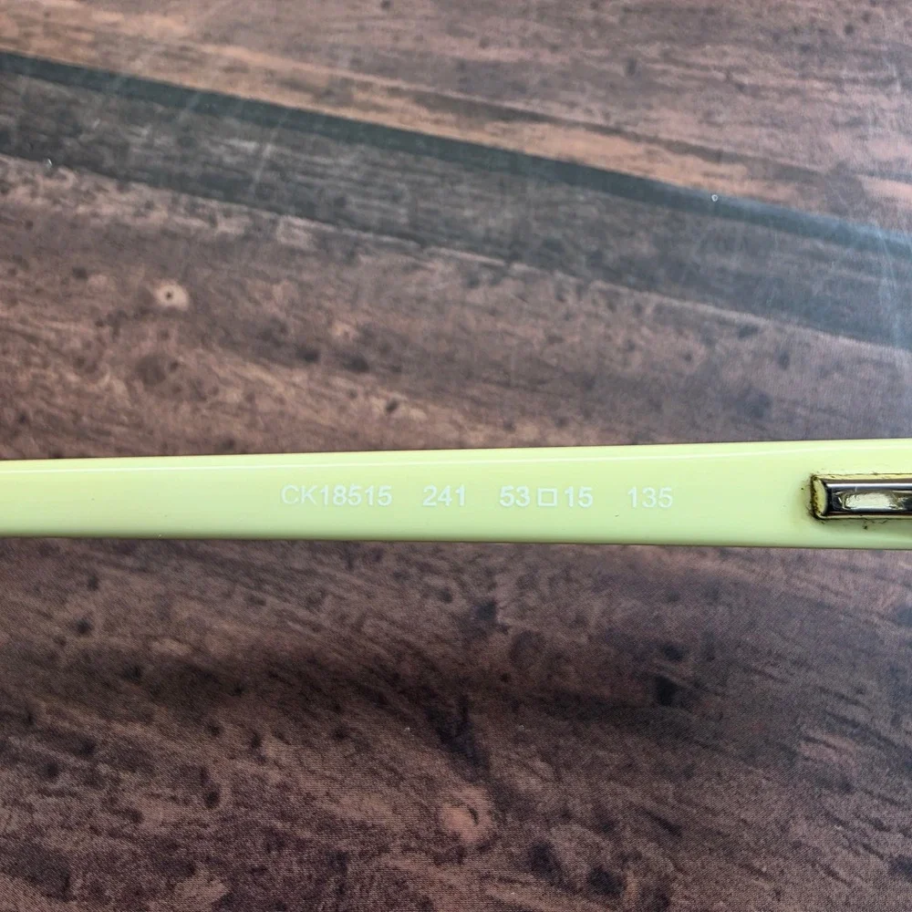Calvin Klein CK18515 241 Tortoise Lime Green Square Eyeglasses Frames 53-15-135